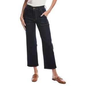 FRAME Trapunto High Rise Straight Ankle Jeans in Stargirl
